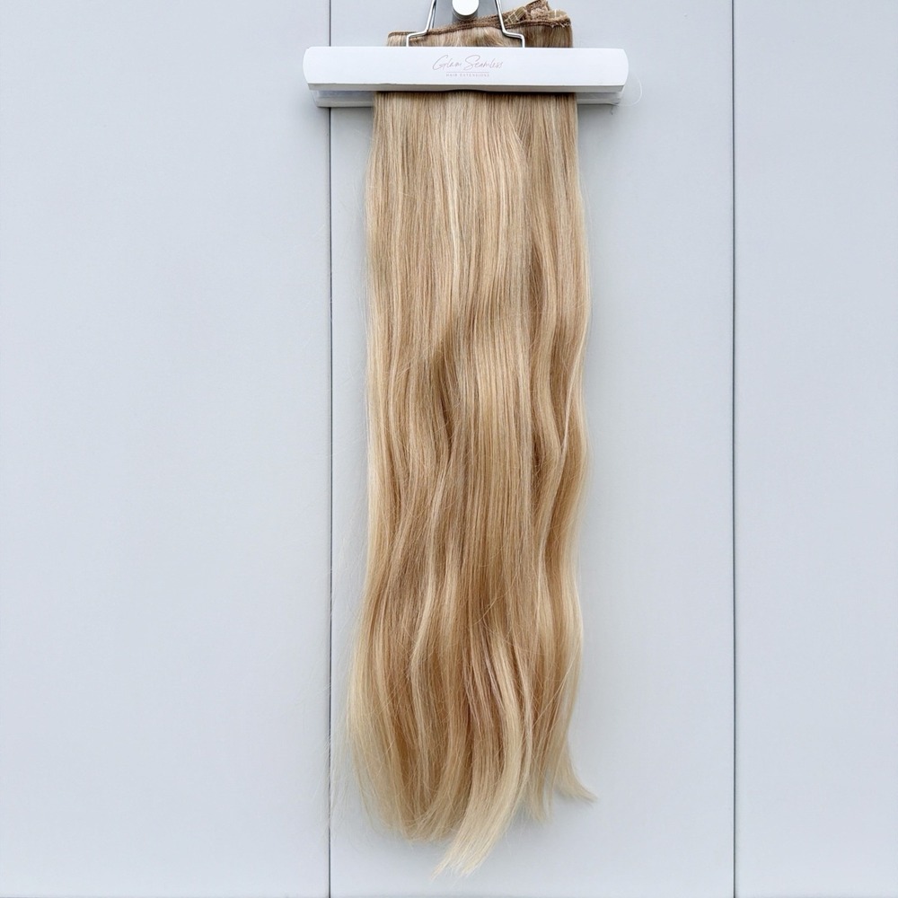 Glam Seamless 22" Glam Band Halo Vanilla Blonde  Highlights New W/ Storage Bag